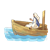 Jesus in Boat  Color PNG