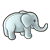 Stuffed Elephant Color PNG