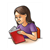 Girl Reading Book Color PDF