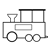 Red Train Engine Line PNG