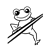 Frog Climbing Line PNG