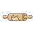 Dough on Rolling Pin Color PNG