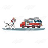 Fire Engine and Dog