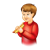 Boy Eating Hot Dog Color PNG