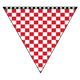 Checkered Triangle red and white