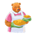 Mom Bear with Pies Color PNG