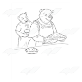 Bear Serving Pie