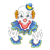 Clown Face Color PNG
