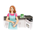 Lady Mixing Dough Color PNG