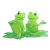 Two Conversing Frogs Color PNG