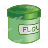 Green Flour Canister