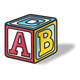 ABC Block with yellow