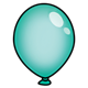 Teal Balloon without string