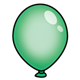 Green Balloon without string