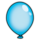 Blue Balloon without string