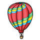 Hot Air Balloon with stripes