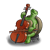 Turtle Making Music Color PNG