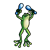 Frog with Maracas Color PNG