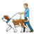 Man Walking Dog Color PNG