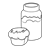 Muffin and Jelly Line PNG