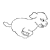 Running Puppy Line PNG