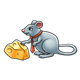 Mouse with Cheese wearing tie
