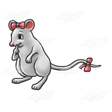Mouse Wearing Bows
