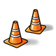 Traffic Cones two, orange