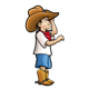 Little Cowboy with boots and cowboy hat