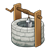 Stone Well with Bucket Color PNG