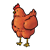 Red Chicken Color PNG