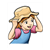 Girl Wearing a Floppy Hat Color PDF