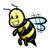 Bee 8 Color PNG