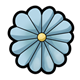 Flower Head blue, with thirteen petals