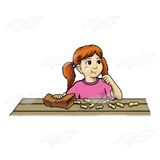 Girl Eating Peanuts