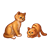 Copper Cats Color PNG