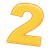 Yellow Number 2 Color PNG