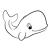 Toy Whale Line PNG