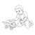 Boy Playing Line PNG