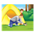 Dad and Son Camping Color PNG