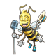 Singing Bee boy with microphone