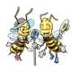 Singing Bees girl and boy with microphone