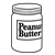 Peanut Butter Jar Line PNG