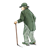 Older Man with Cane Color PNG