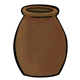 Brown Clay Jar 