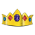 Crown with Jewels Color PNG