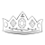 Crown with Jewels Line PNG