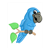 Happy Blue Parrot Color PDF