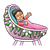 Doll in Doll Bed Color PNG