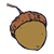 Brown Acorn with Stem Color PNG